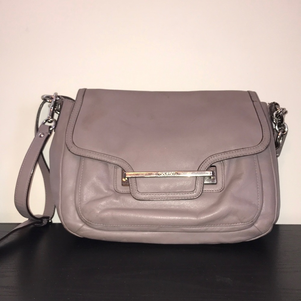 Coach Silver/Putty Taylor Leather bag & wallet